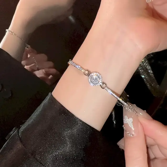 Grand Bracelet chaîne en Zircon pour femmes
