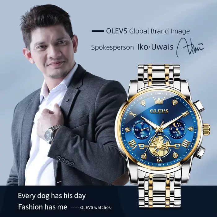 OLEVS 2856 montres pour hommes classique multifonctionnel Fltwheel chronographe Original montre-brac