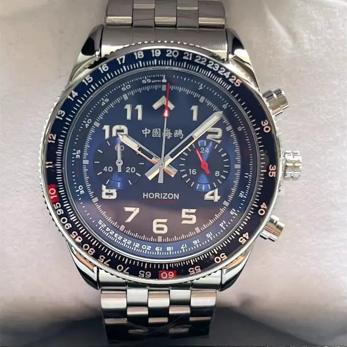 Montre de pilote militaire homme Seagull 1963 chronographe quartz acier inoxydable résistante à l'eau pour hommes occasions spéciales