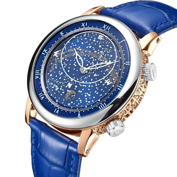Montre PAULAREIS P Mécanique en Alliage avec Bracelet en Cuir pour Homme Occasions Spéciales Élégante et Précise