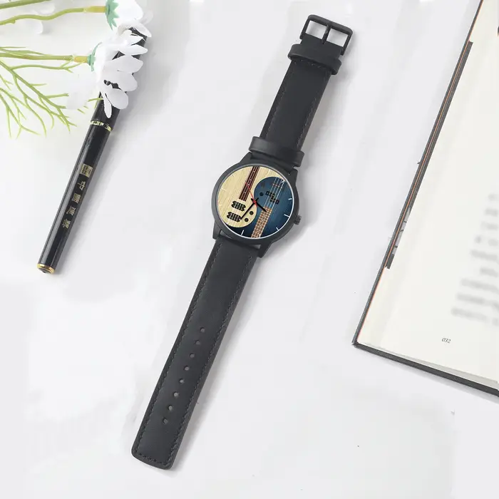JEBass-Montre-bracelet à quartz pour hommes