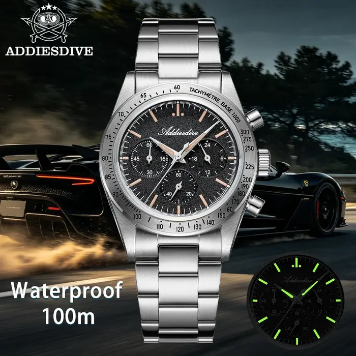 ADDIESDIVE – montre chronographe de course Vintage pour hommes