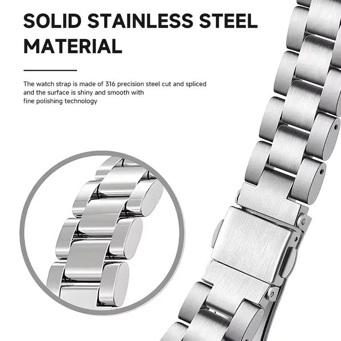 Bracelet métallique en acier inoxydable