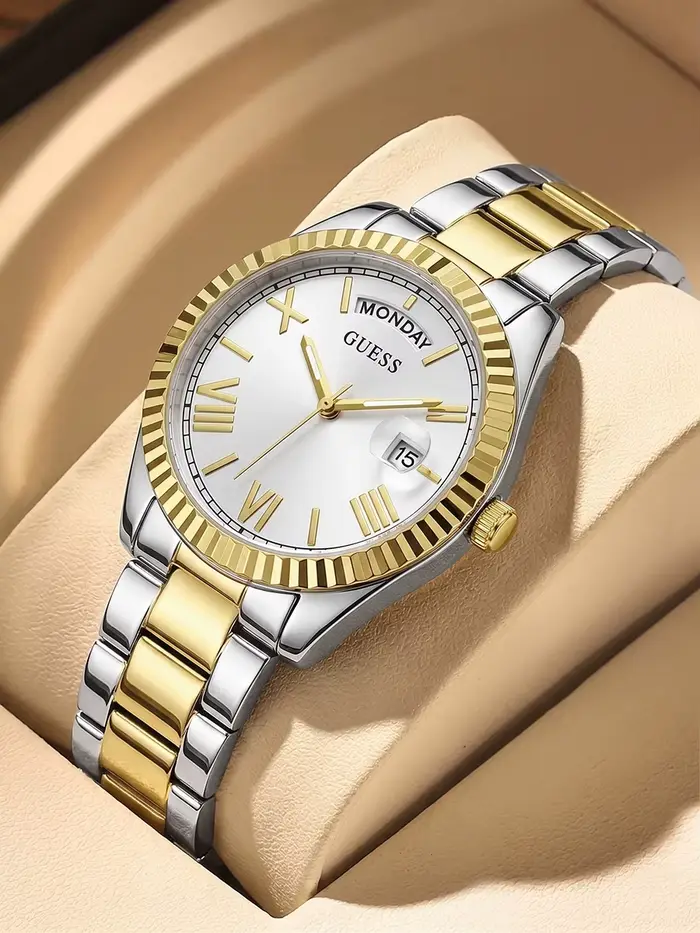 Montres de luxe pour femmes Guess GW0308L6 Luna en acier inoxydable avec strass