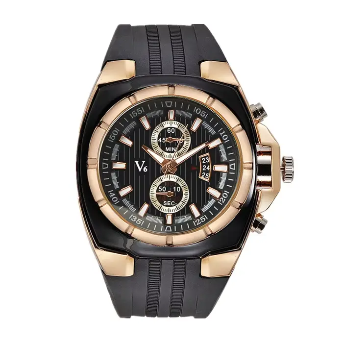 V6 marque de luxe armée montre militaire hommes