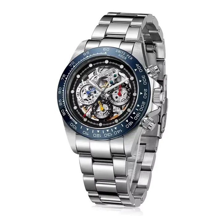 LOREO-Montre Mécanique existent en Acier Inoxydable pour Homme, Accessoire de dehors, Étanche à 200m