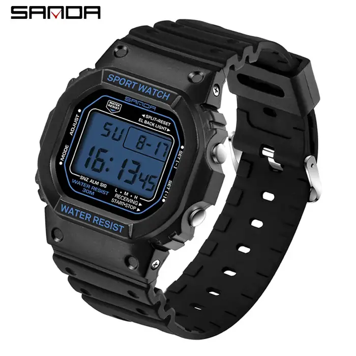 SANDA G Style LED montre numérique unisexe antichoc étanche montres de sport garçon fille chronomètre militaire LED horl