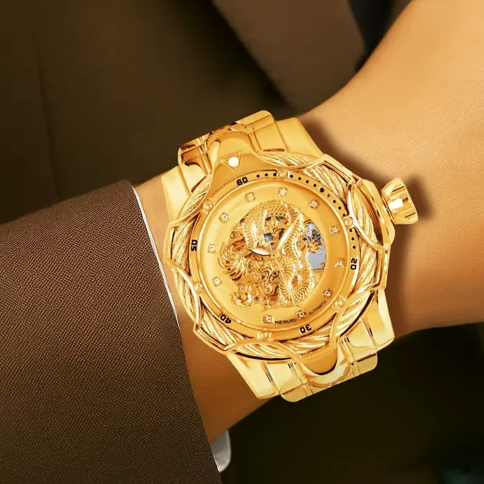 Montre mécanique tourbillon automatique pour homme