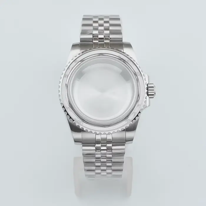 BOTIONI – boîtier de montre étanche pour plongée, 40mm, avec bracelet en acier et cristal saphir, po