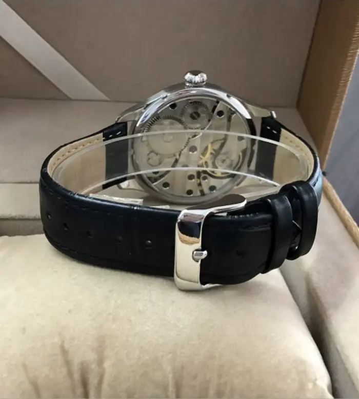 41mm GEERcalculator Pas de Logo Cadran Blanc Aiguilles Bleues ST3600 Montre Mécanique Vent Mouvement Pilote Montres Homme GR02-22