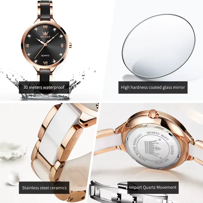 OLEVS 5872 montre de luxe de marque supérieure pour les femmes étanche lumineux Original Quartz dames montre-bracelet
