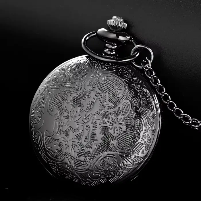 Montre à gousset rétro en acier inoxydable pour femmes et hommes, cadeau vintage occasionnel, design squelette quartz