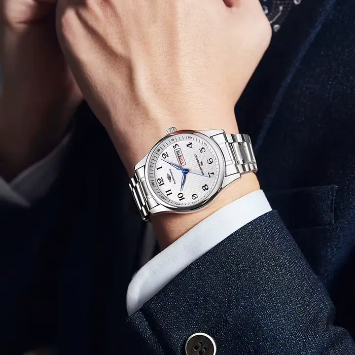 Montre ultra-mince Vintage, montre à quartz étanche à veilleuse atmosphérique pour hommes, donner un