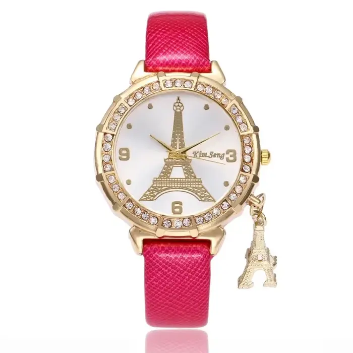 Offres spéciales femmes montre-bracelet mode tour Eiffel en acier inoxydable montres à Quartz femme horloge