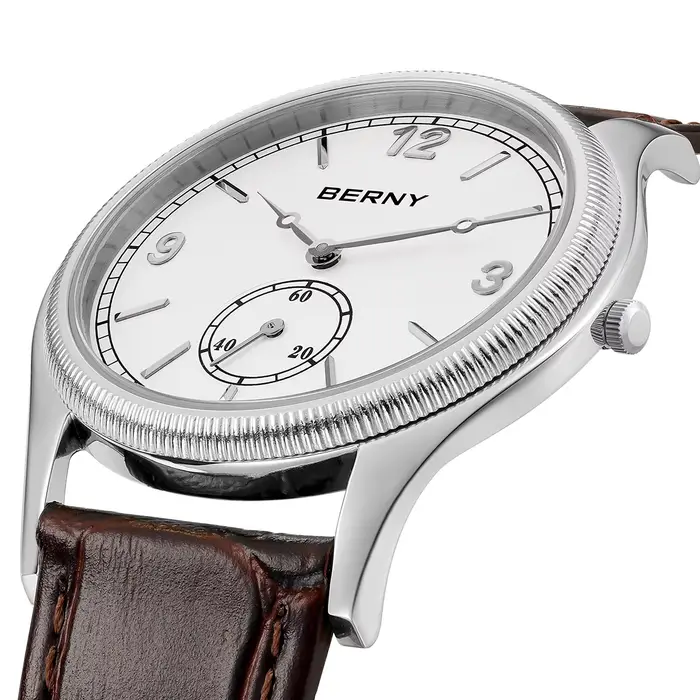 Montre BERNY Quartz Élégante Hommes Occasions Spéciales Casual Bronze Café Multicolore Rose