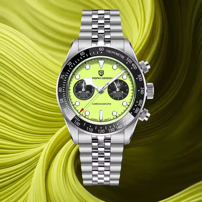 Montres pour hommes PAGANI DESIGN BB Chronographe avec cadran vert