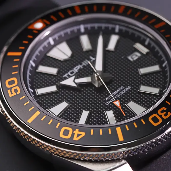 TOPHILL haute qualité 300M étanche automatique montre de plongée hommes mécanique montre-bracelet saphir Super lumineux