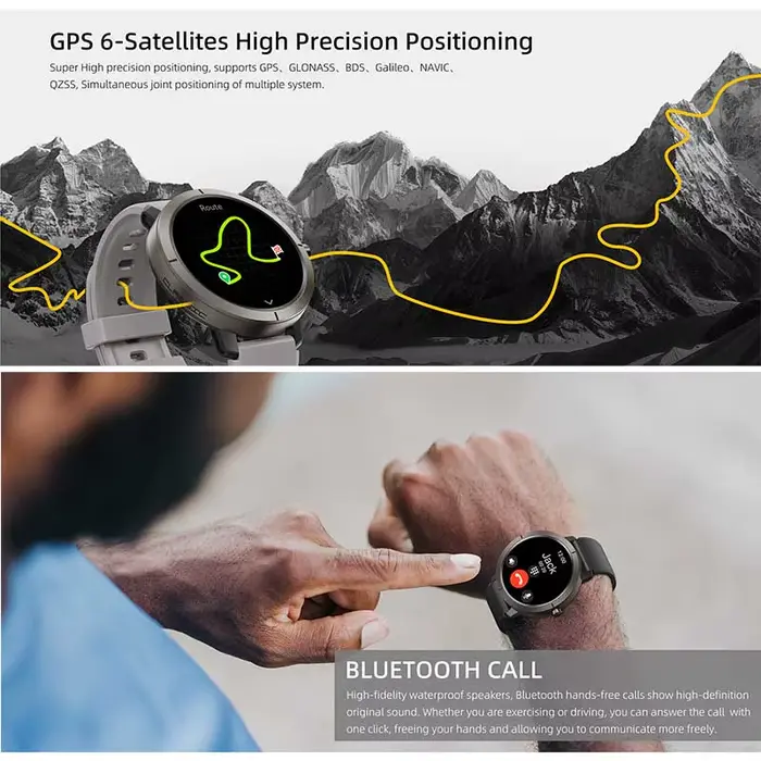 Montre connectée GPS 2026 AMOLED 1.32 HD avec appels Bluetooth, 170 modes sportifs, bracelet interchangeable pour homme et femme occasions spéciales