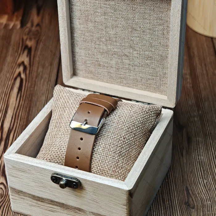 Boîte à montre personnalisée en bois de paulownia gravée au laser, coffret cadeau vintage pour homme, père, mari occasions spéciales