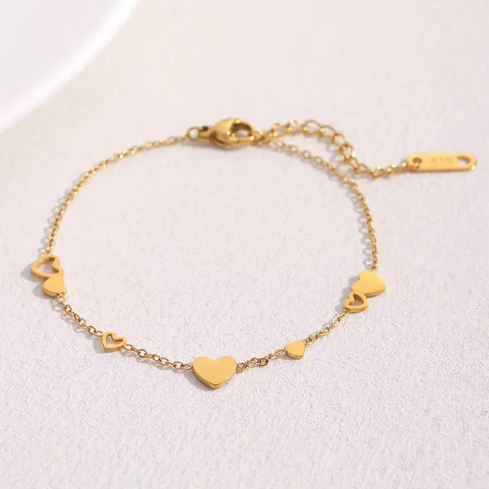 E.B.belle – Bracelet cœur lisse de Style minimaliste