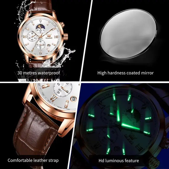 Montre-bracelet chronographe Shoous pour homme