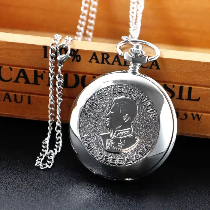 Montre à gousset — Montre de poche unisexe en argent Vintage