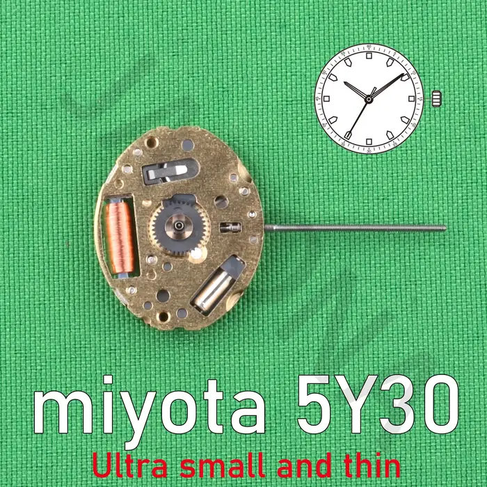 Mouvement à quartz japonais Miyota 5Y30 Petit mouvement à trois aiguilles sans calendrier parfait po