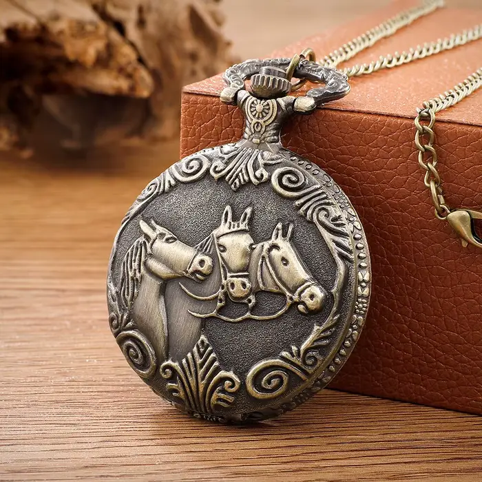 Montre de Poche Steampunk Antique pour Homme et Femme
