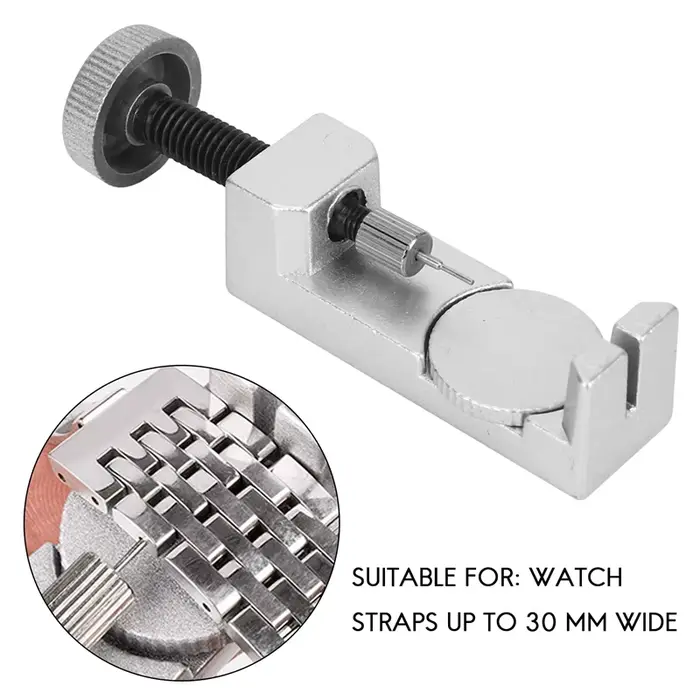 Kit de retrait de maillons de montre outil de dimensionnement de bracelet pour montres avec 12 broches de rechange pour réparation et personnalisation de montres occasions spéciales