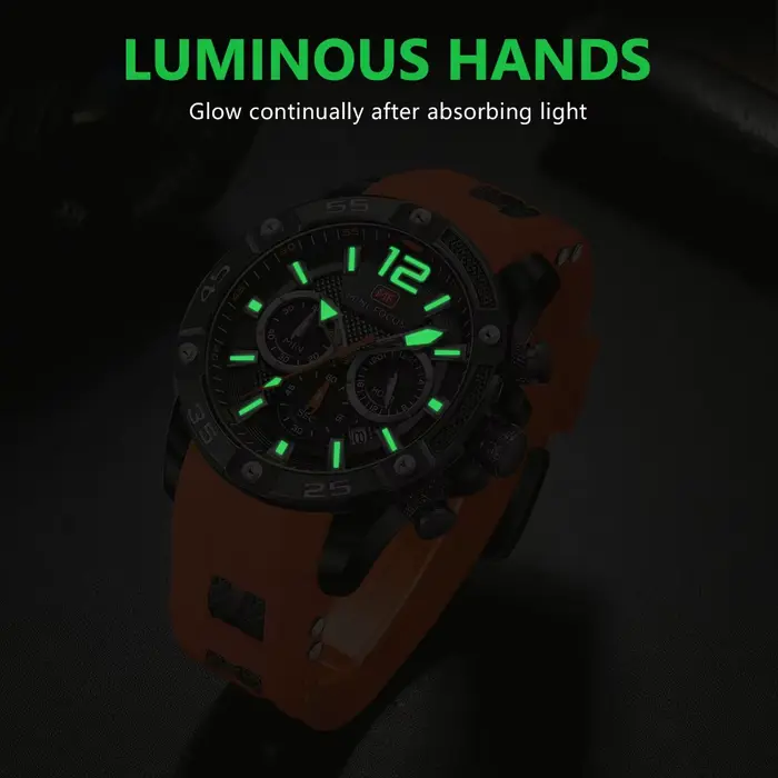 MINI FOCUS chronographe montre marque de luxe analogique Quartz Sport hommes montres