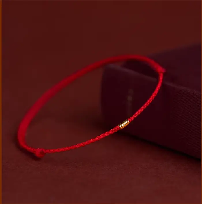 Bracelet tressé à la main en ULrouge pour femme
