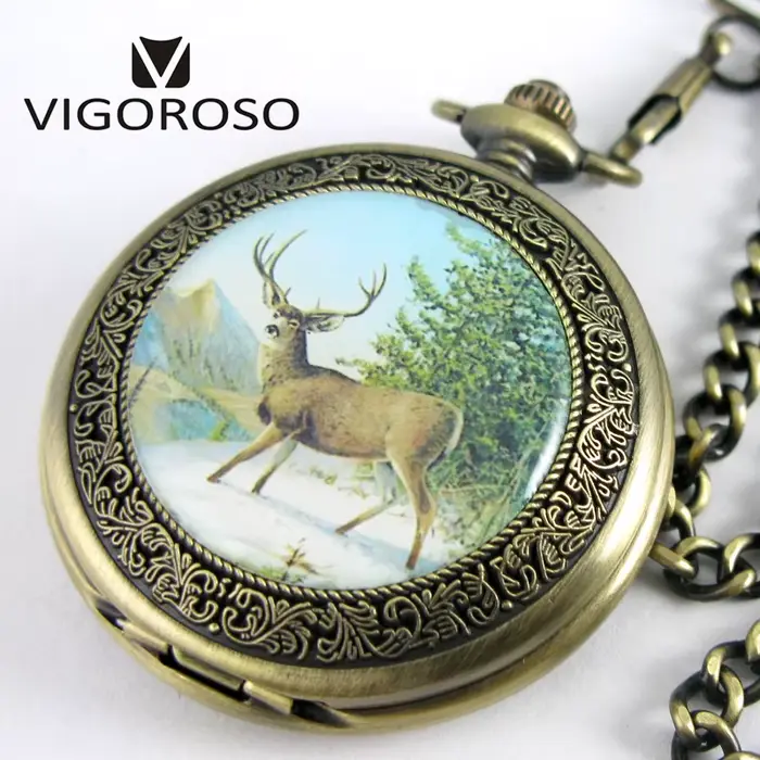 Montre à gousset — Montre de Poche Mécanique de Luxe à Deux Cadrans