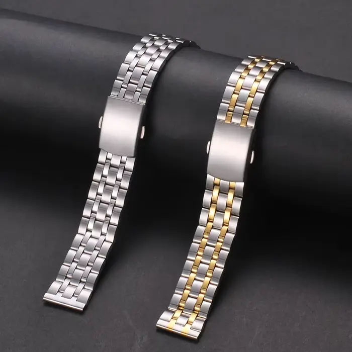 Bracelet de montre en acier inoxydable pour hommes et femmes