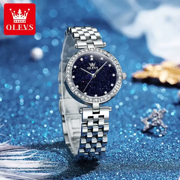 OLEVS luxe haut marque femmes montres élégant mode ciel étoilé cadran montre à Quartz