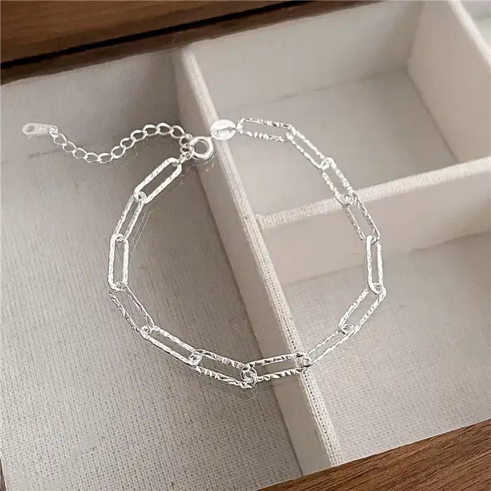 Bracelets de perles en argent Sterling 925 pour femmes et filles, chaîne de luxe à Double couche en