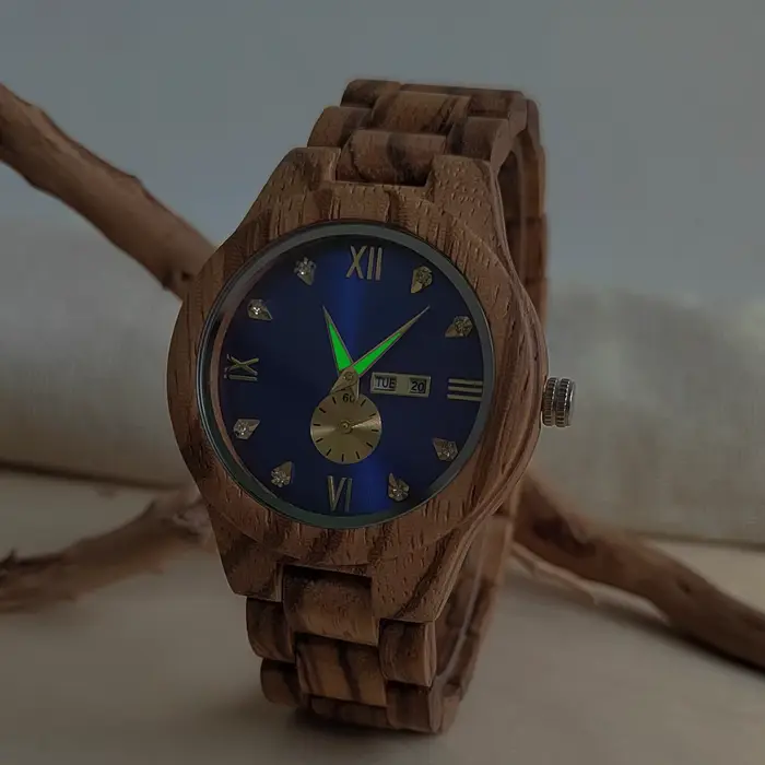 Montre-bracelet en bois pour femme