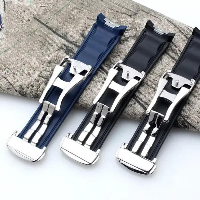 Bracelet de montre en caoutchouc de silicone souple