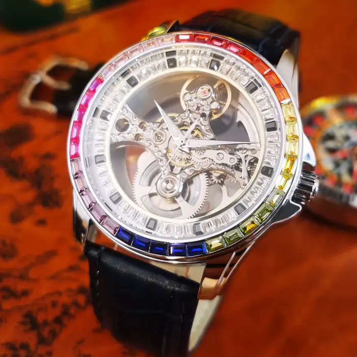 Montre automatique squelette de luxe AOKULASIC pour homme