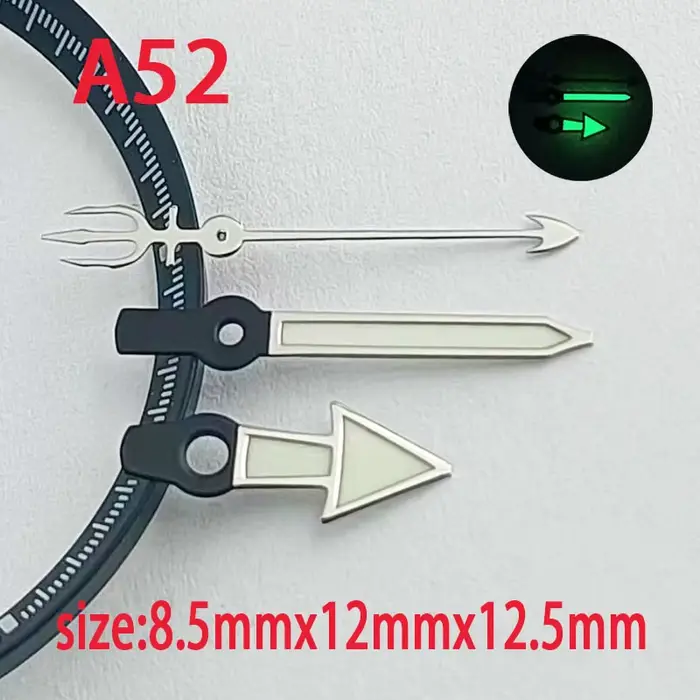 La série NH de montres pour hommes avec aiguilles lumineuses vertes est un accessoire pour les mouvements mécaniques tels que NH34/35/36/38/70/72