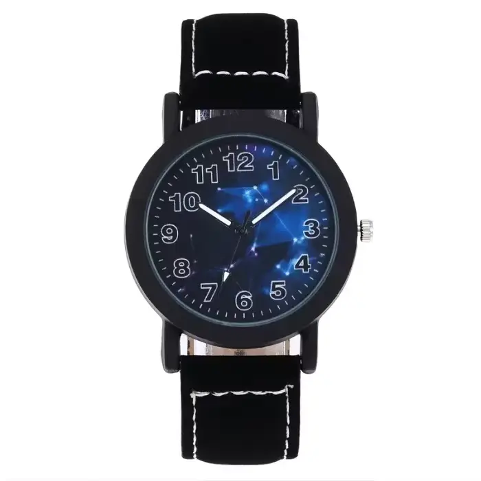 Vente chaude nouvelle mode montre-bracelet grand cadran PU femmes montre dames montres à Quartz pour