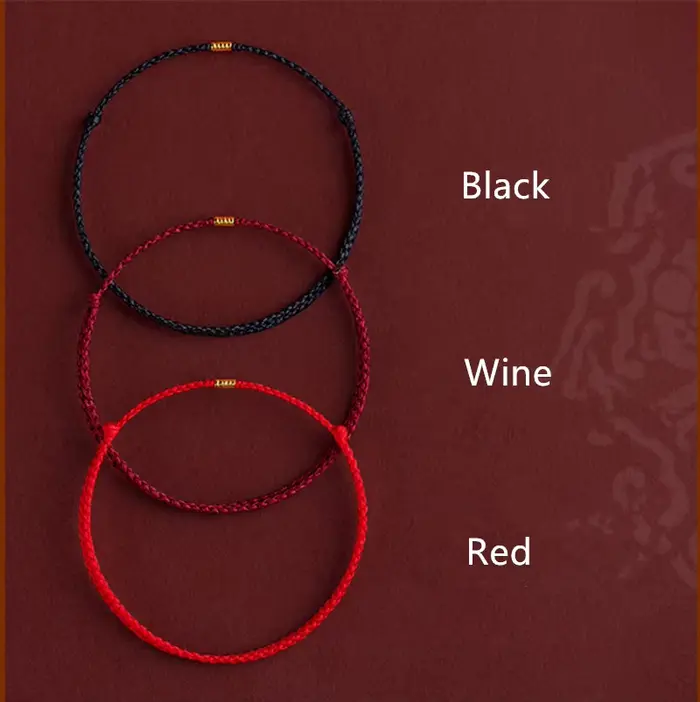 Bracelet tressé à la main en ULrouge pour femme