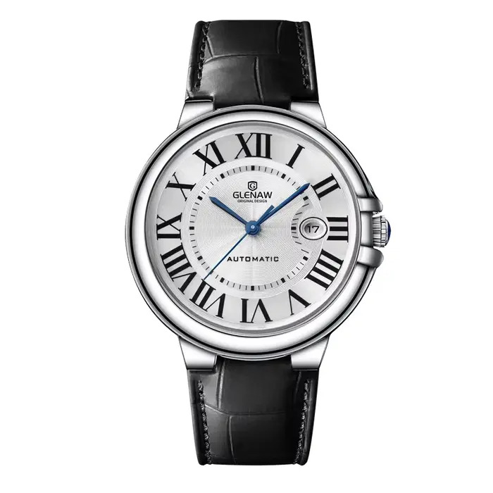 Montre mécanique automatique de luxe Glenaw Genuine Blue Balloon Series, marque haut de gamme, perso