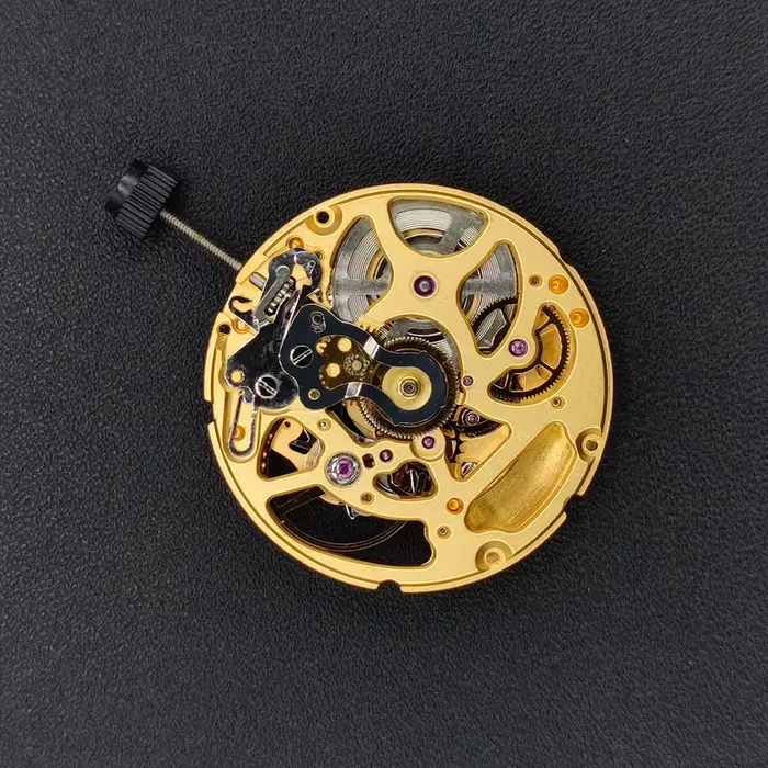 Montre mouvement automatique tricoté doré et métal argenté avec roue de date polices variées pour homme et femme occasions spéciales
