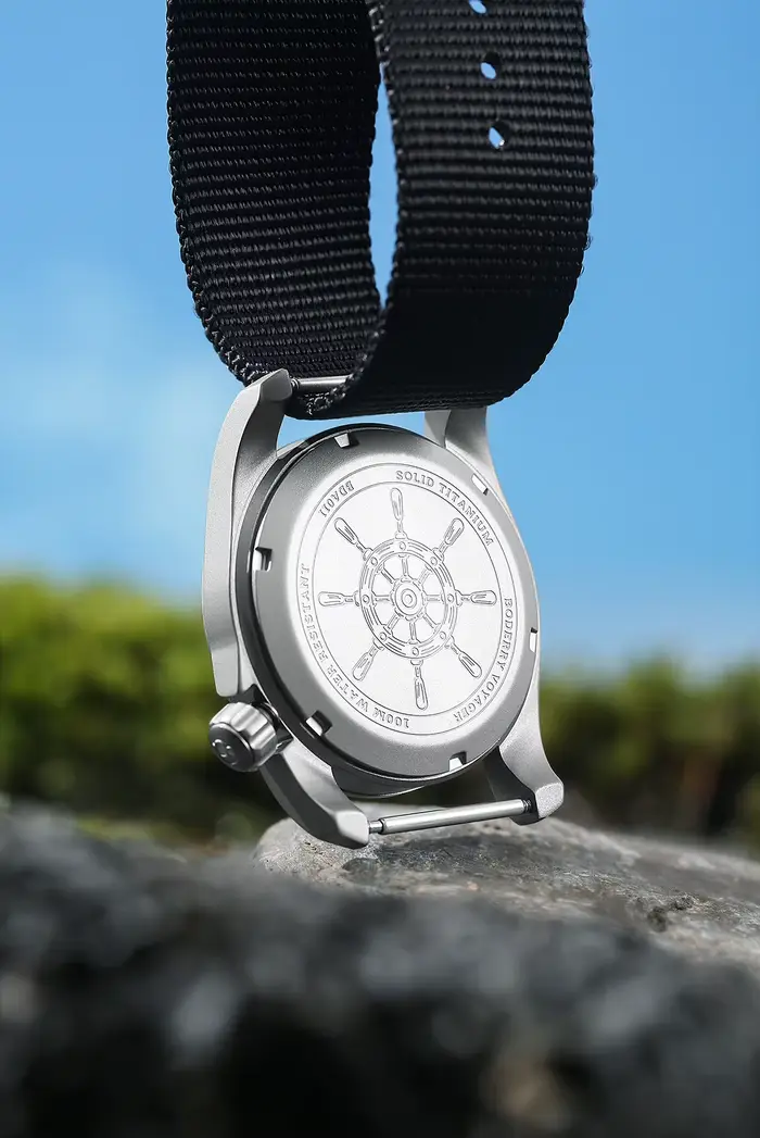 Boderry Voyager Field montre titane automatique plongée montre-Bracelet 100M étanche
