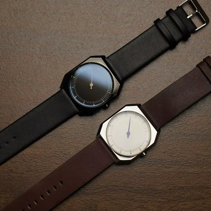 Montre à quartz style vendange avec bracelet en cuir bronze café rose pour hommes occasions spéciales