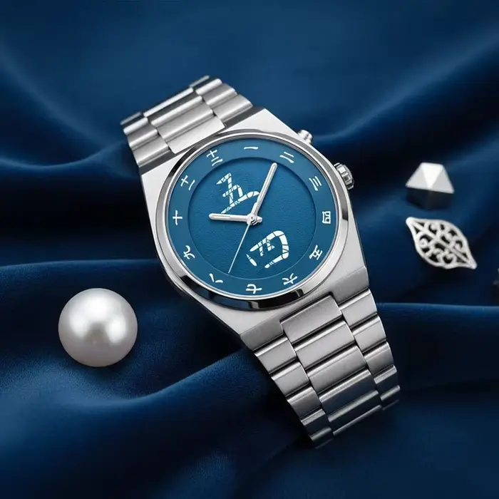 Montres unisexes de la série Zen avec des caractères chinois en sautant