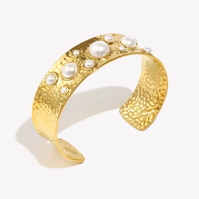 E.B.belle – Bracelet manchette en perles multi-tailles