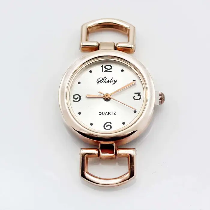 Shsby-Tête de montre en or rose avec chiffres romains