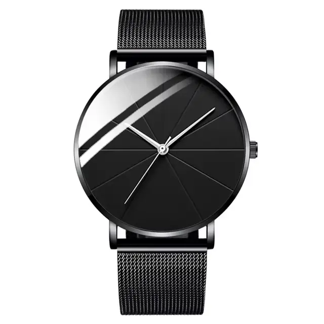 Montres de mode pour hommes minimalistes simples hommes d'affaires Ultra mince en acier inoxydable m