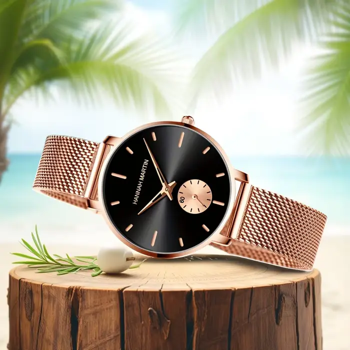 2025 nouvelle montre à la mode pour femmes Top marque Hannah Martin mouvement à Quartz Original en acier inoxydable